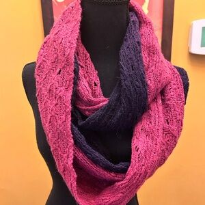 Purple Ombré Knit Infinity Scarf